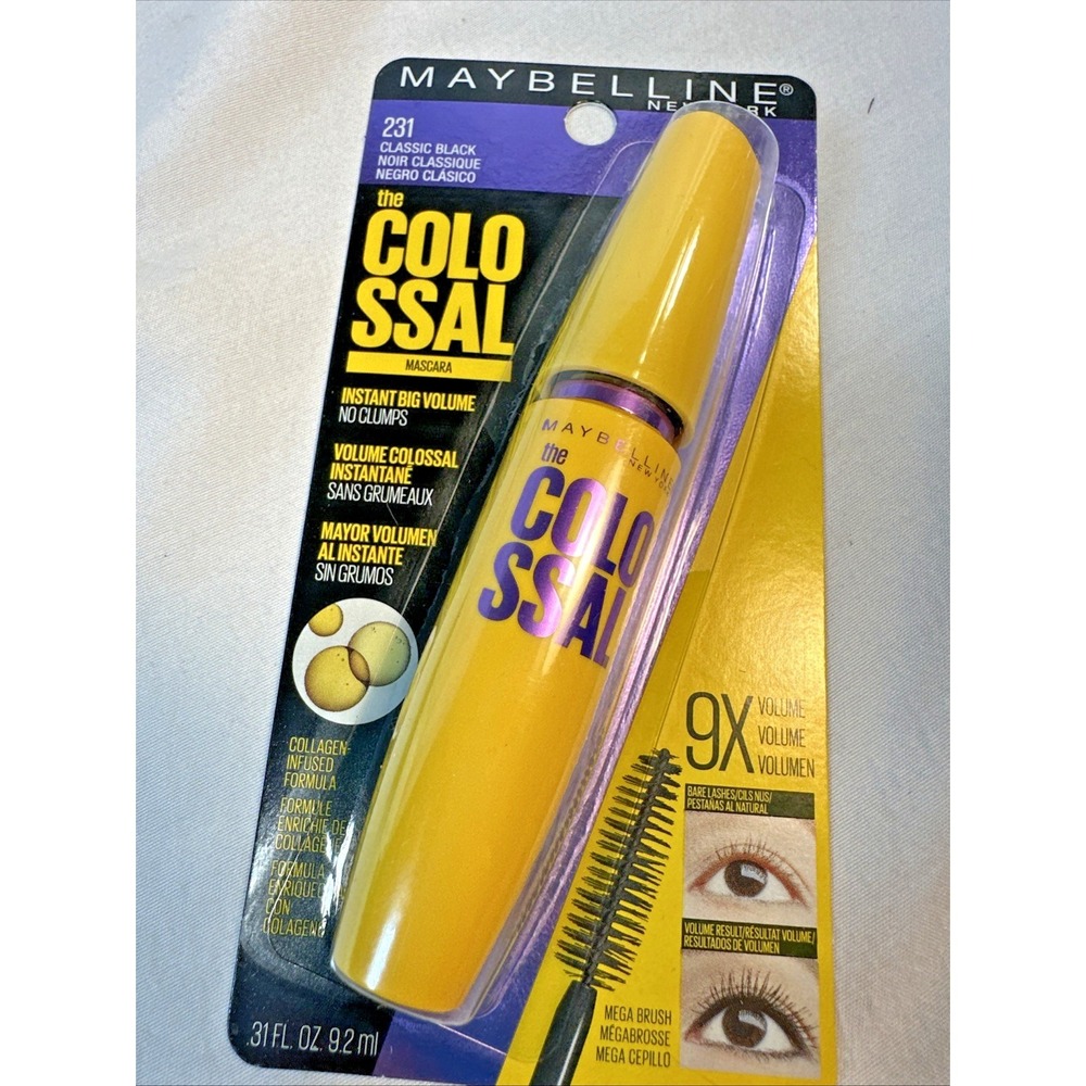 Maybelline The Colossal Volume Mascara, Classic Black 231 - NEW - SET OF 5 - Picture 2 of 4